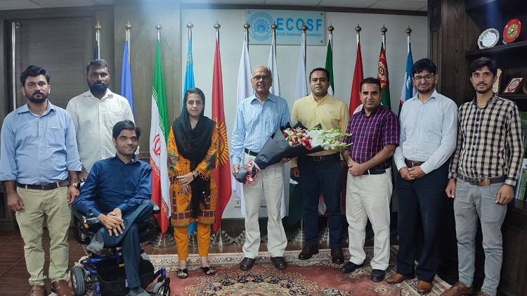 Prof. Manzoor Soomro the Founder President of ECOSF with the staff after completing his tenure on 10 August 2022
