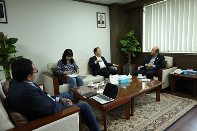 President ECOSF Meeting with Prof. Hong from China-Pakistan Joint Research Center on Earth Sciences (CPJRC)