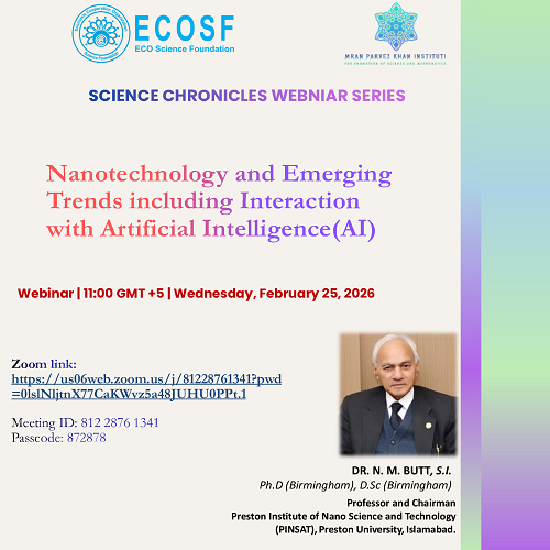 Science Chronicles Webinar Invitation: Nanotechnology, AI, and the Next Industrial Revolution - February 25, 2026