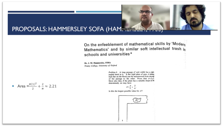 ECOSF, UISMS and IPKI organized a joint webinar on “The Moving Sofa Problem”