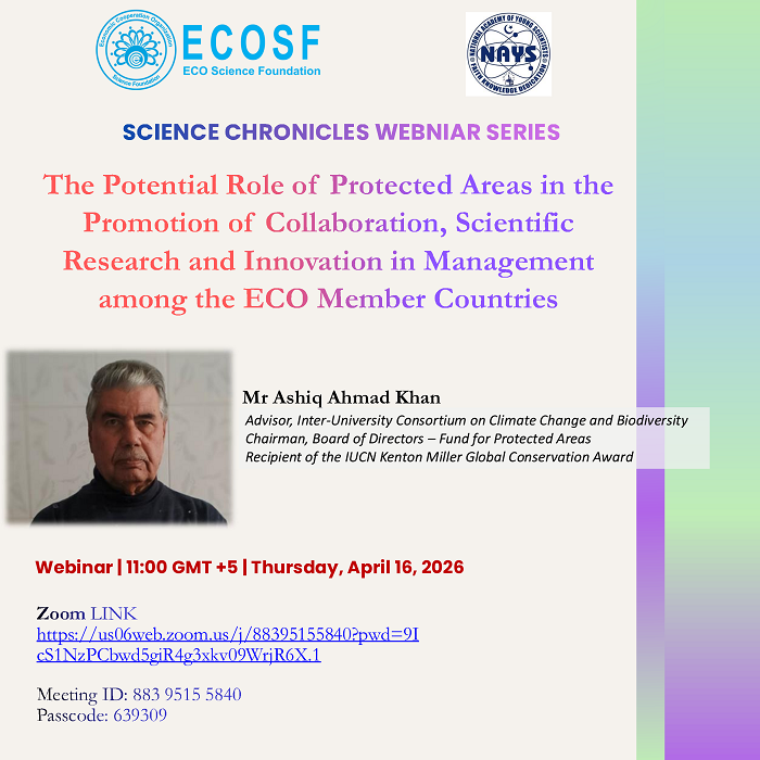 Invitation: Science Chronicles Webinar - Biodiversity Conservation and Regional Collaboration – April 16, 2026