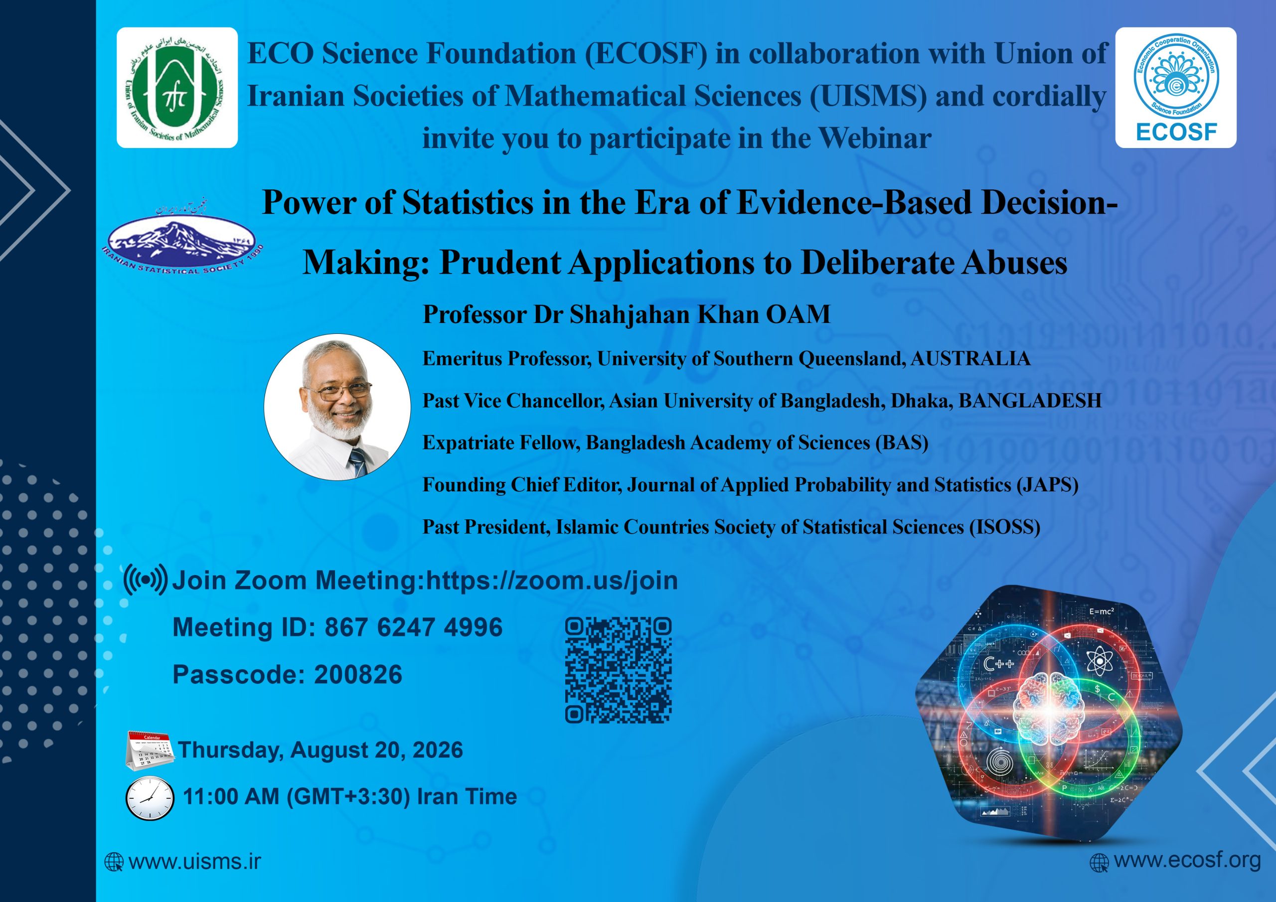 Invitation: Webinar on “Power of Statistics in the Era of Evidence-Based Decision-Making”